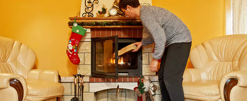 Rusted Metal Fireplace Restoration in Murphy, Texas