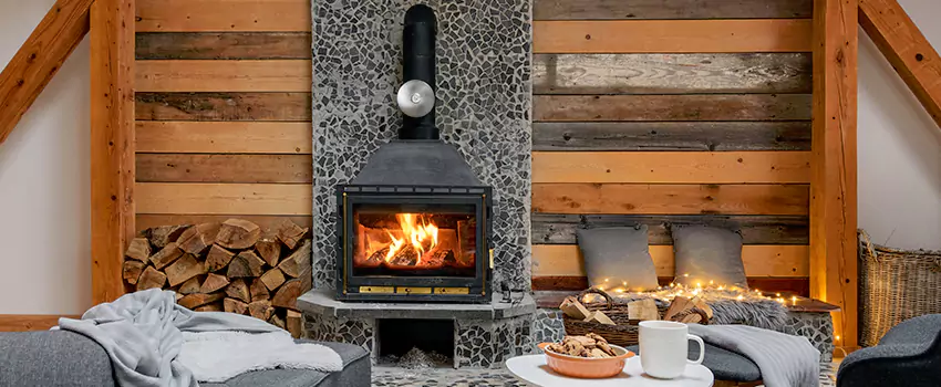 Thelin Hearth Products Direct Vent Gas Stove Fireplace Inspection in Murphy, Texas